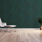 Large Leaf Floral Light Texture Wallpaper in Dark Green