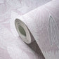 Large Leaf Floral Light Texture Wallpaper in Violet/Silver