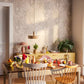 Large Leaf Floral Light Texture Wallpaper in Beige/Gold/Grey