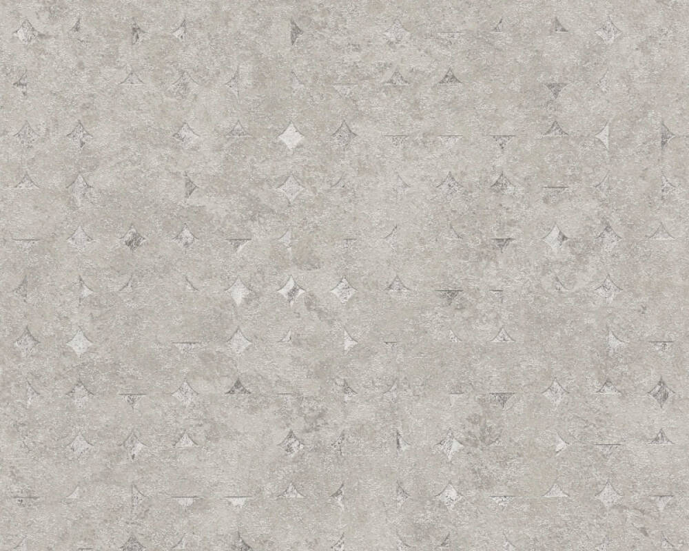 Geo Shapes & Accents Distressed Wallpaper in Beige/Brown/Metallic