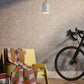 Geo Shapes & Accents Distressed Wallpaper in Beige/Brown/Metallic