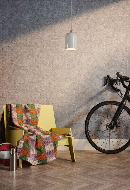 Geo Shapes & Accents Distressed Wallpaper in Beige/Brown/Metallic