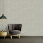 Geo Shapes & Accents Distressed Wallpaper in Cream/Green
