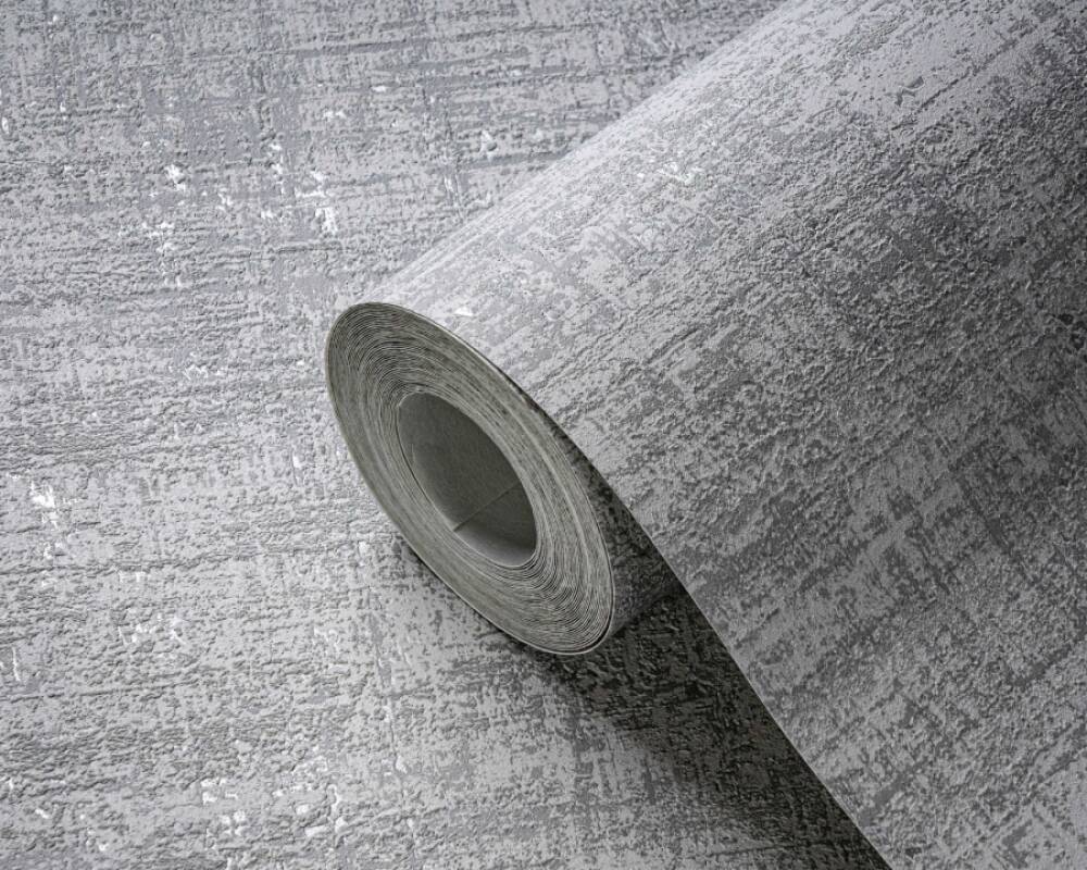 Abstract Plaster-Style Distressed Wallpaper in Grey/Green/White