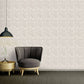 Geometric Leaf Wallpaper in Beige/Grey