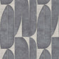 Geometric Leaf Wallpaper in Black/Beige