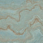 Marbled & Metallic Accents Wallpaper in Blue/Green/Gold
