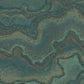 Marbled & Metallic Accents Wallpaper in Green/Copper/Gold