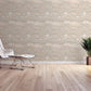 Marbled & Metallic Accents Wallpaper in Beige/Cream/Metallic