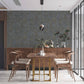 Rust Distressed Wallpaper in Brown/Blue/Gold