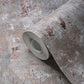 Rust Distressed Wallpaper in Beige/Copper/Grey