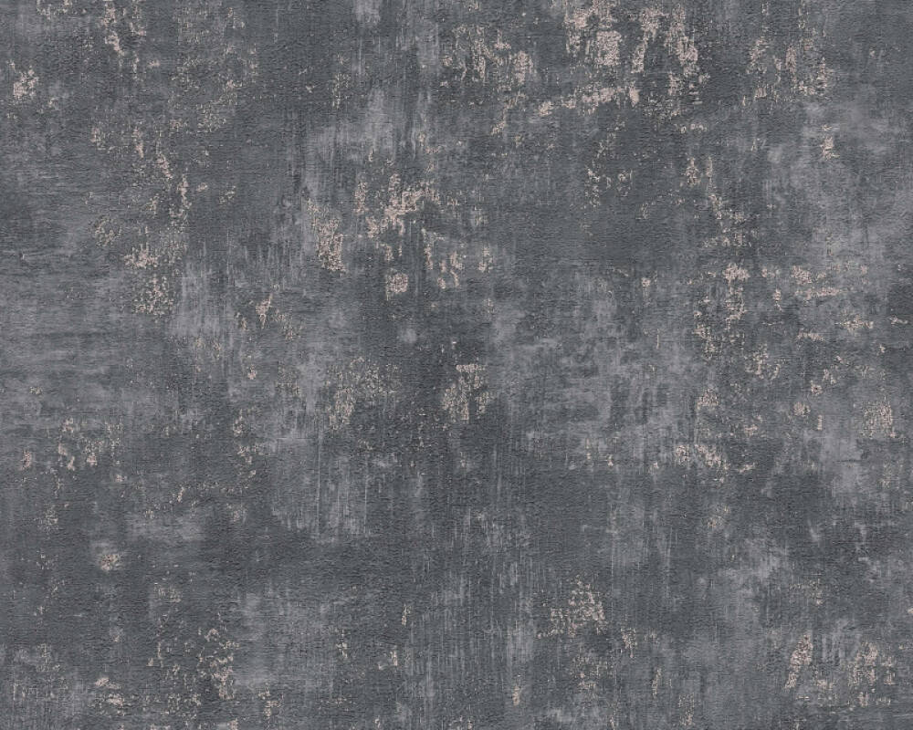 Rust Distressed Wallpaper in Black/Bronze/Grey