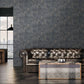 Rust Distressed Wallpaper in Black/Bronze/Grey