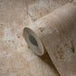 Rust Distressed Wallpaper in Beige/Cream/Gold