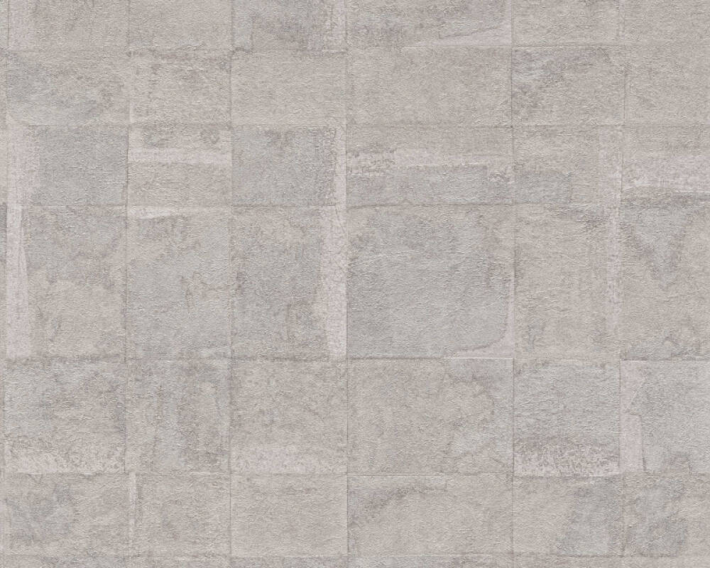 Sample Tile Texture Metallic Effect Wallpaper in Grey/Pink/Silver