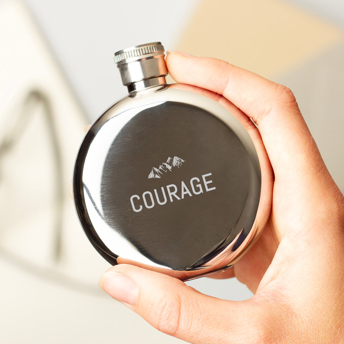 stainless steal hip flask courage 4