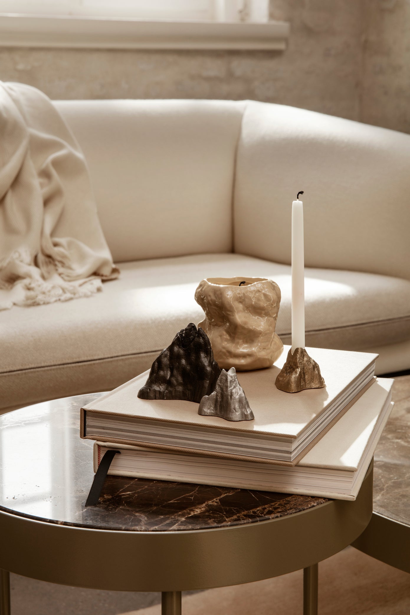 Stone Candle Holder Large By Ferm Living 14