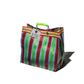 Stripe Tote Bag Square Handmade Recycled Plastic puebco 503271 5