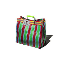 Stripe Tote Bag Square Handmade Recycled Plastic puebco 503271 5