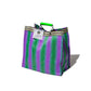 Stripe Tote Bag Square Handmade Recycled Plastic puebco 503271 6