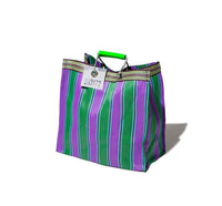 Stripe Tote Bag Square Handmade Recycled Plastic puebco 503271 6