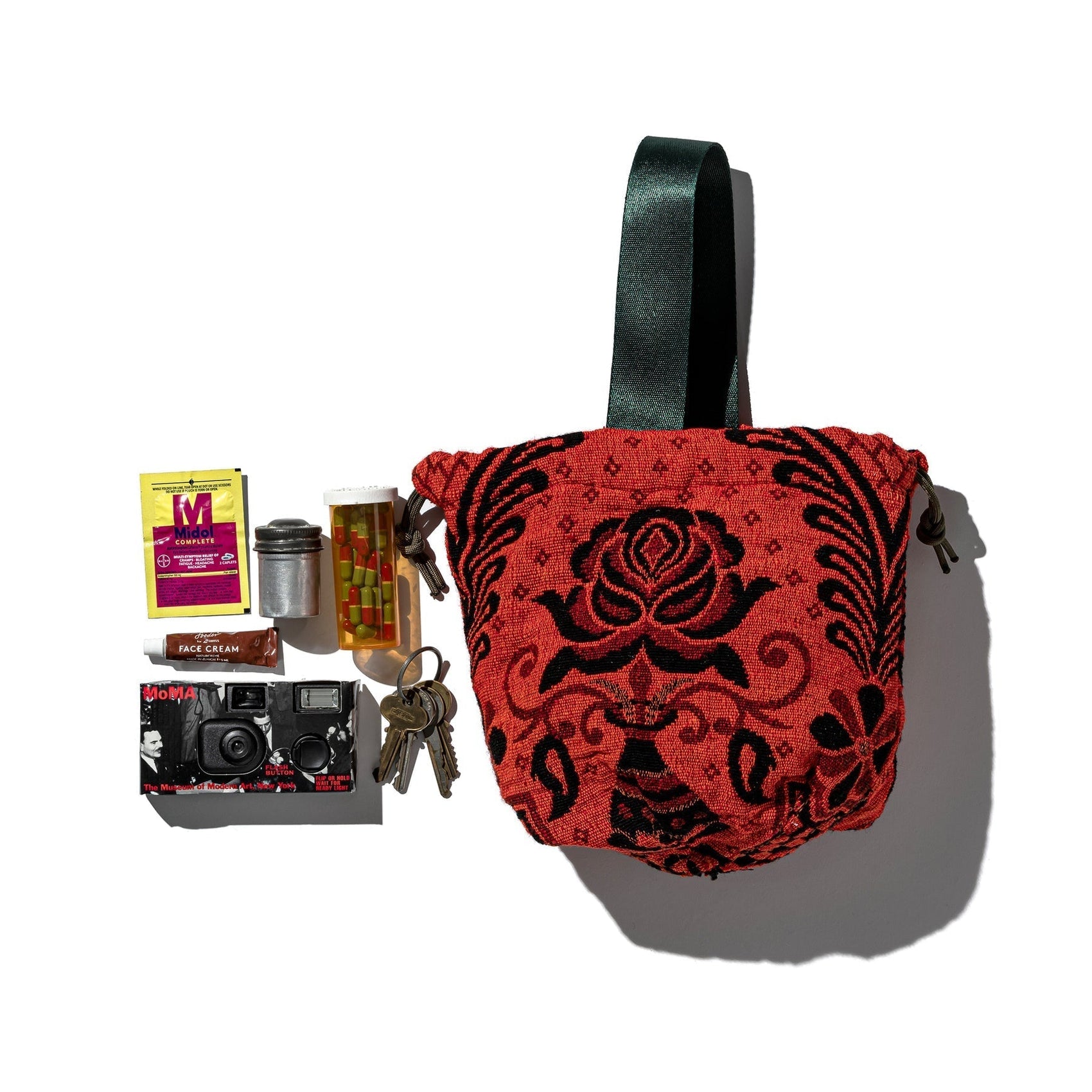 jacquard fabric drawstring bag puebco 504513 1