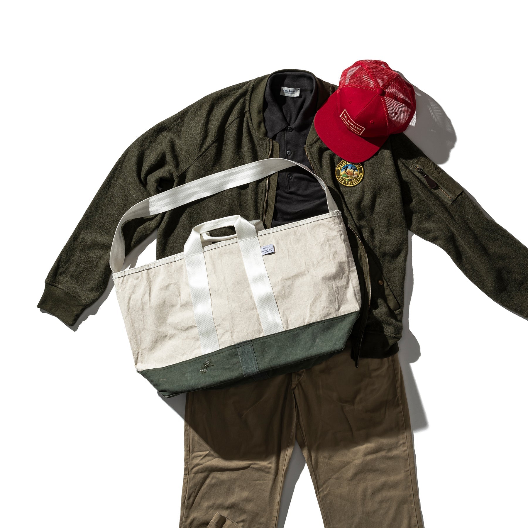 laminated fabric x vintage fabric bag puebco 504575 3