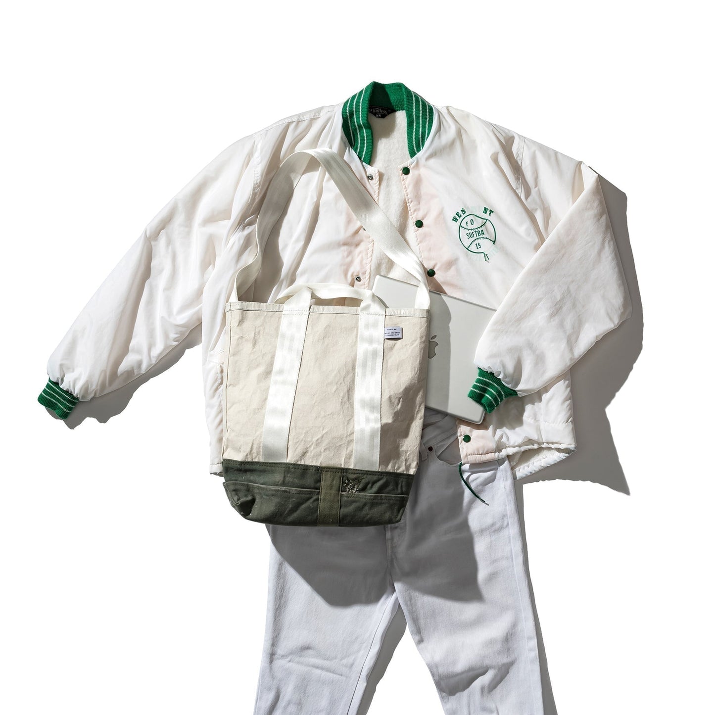 laminated fabric x vintage fabric bag puebco 504575 2