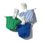 Shirt Fabric Drawstring Bag Green Stripe 1