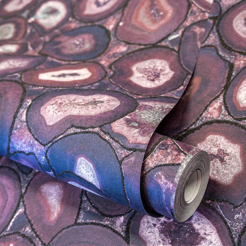 Filo Agate Wallpaper in Lavender