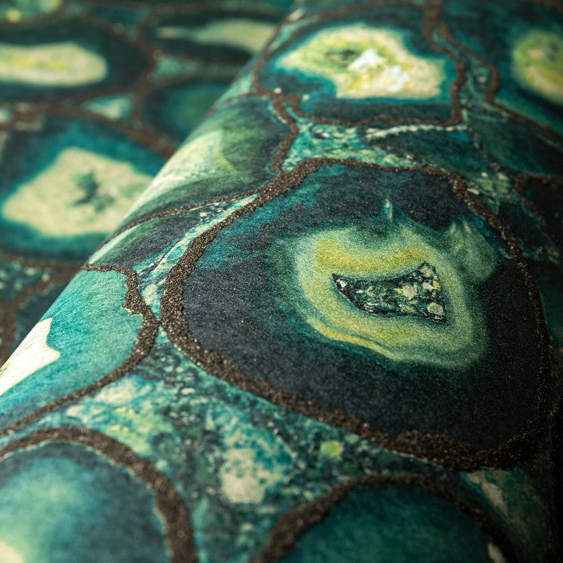 Filo Agate Wallpaper in Green Pepper