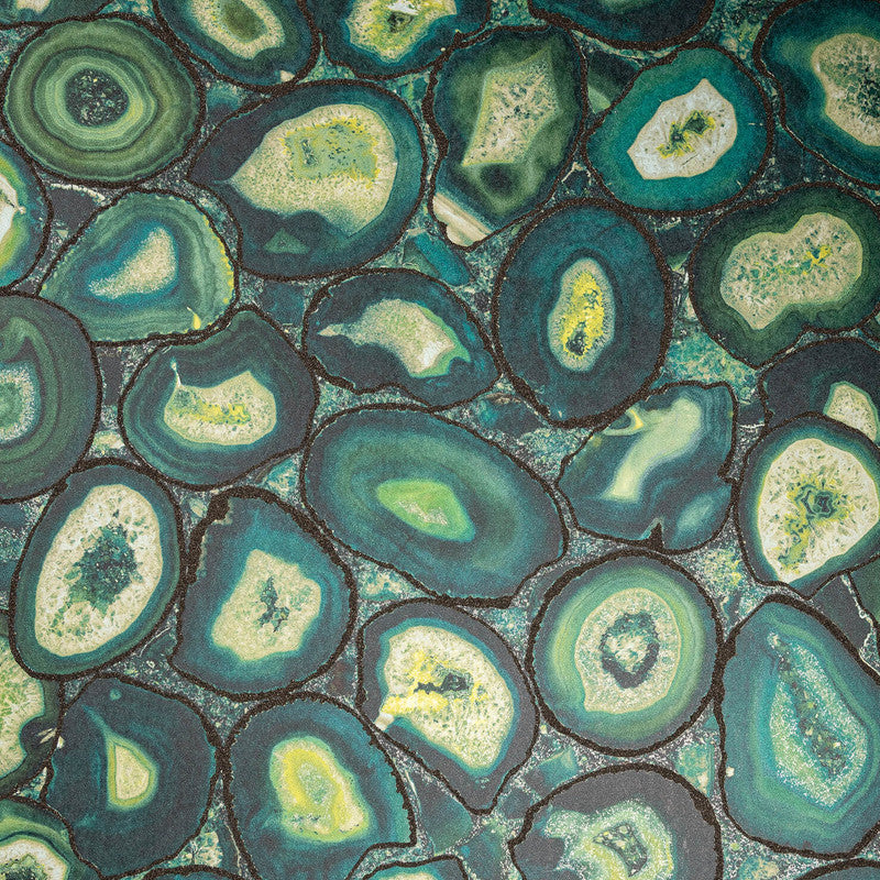 Filo Agate Wallpaper in Green Pepper