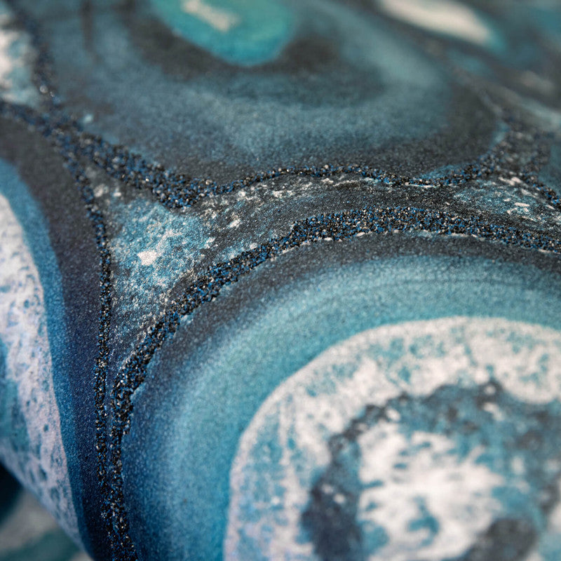 Filo Agate Wallpaper in Spirulina
