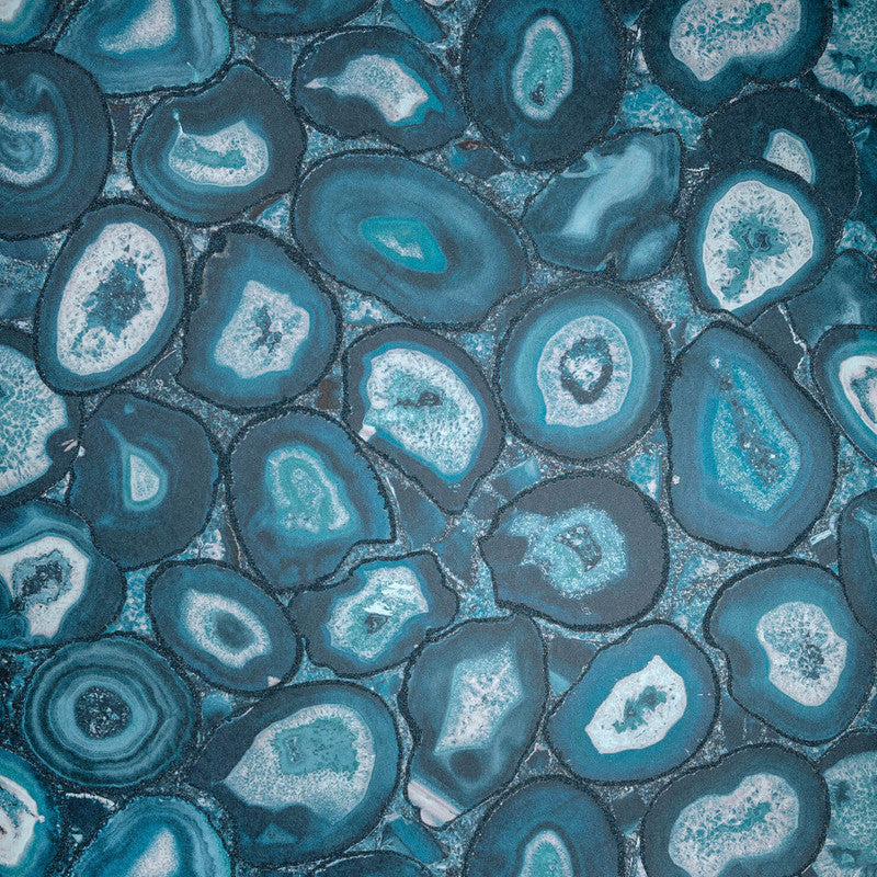Filo Agate Wallpaper in Spirulina