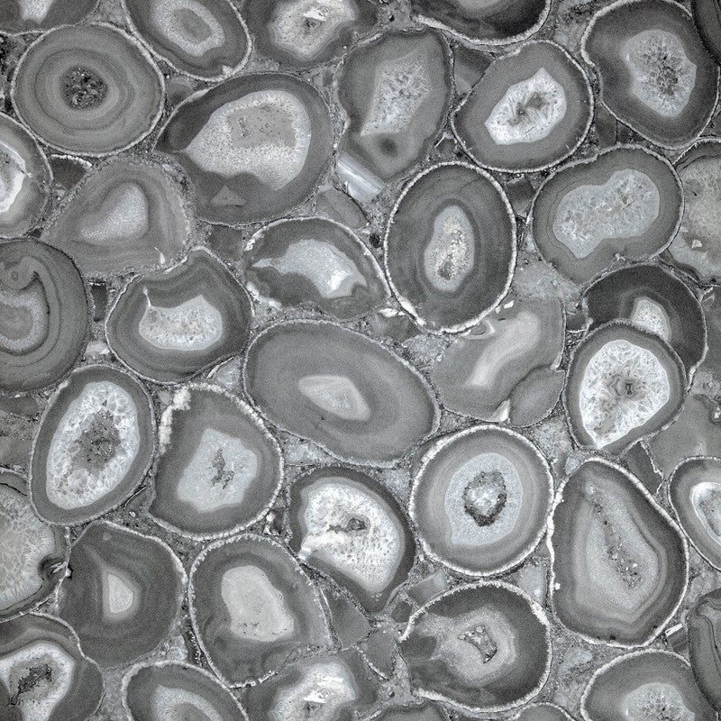Filo Agate Wallpaper in Black Cumin