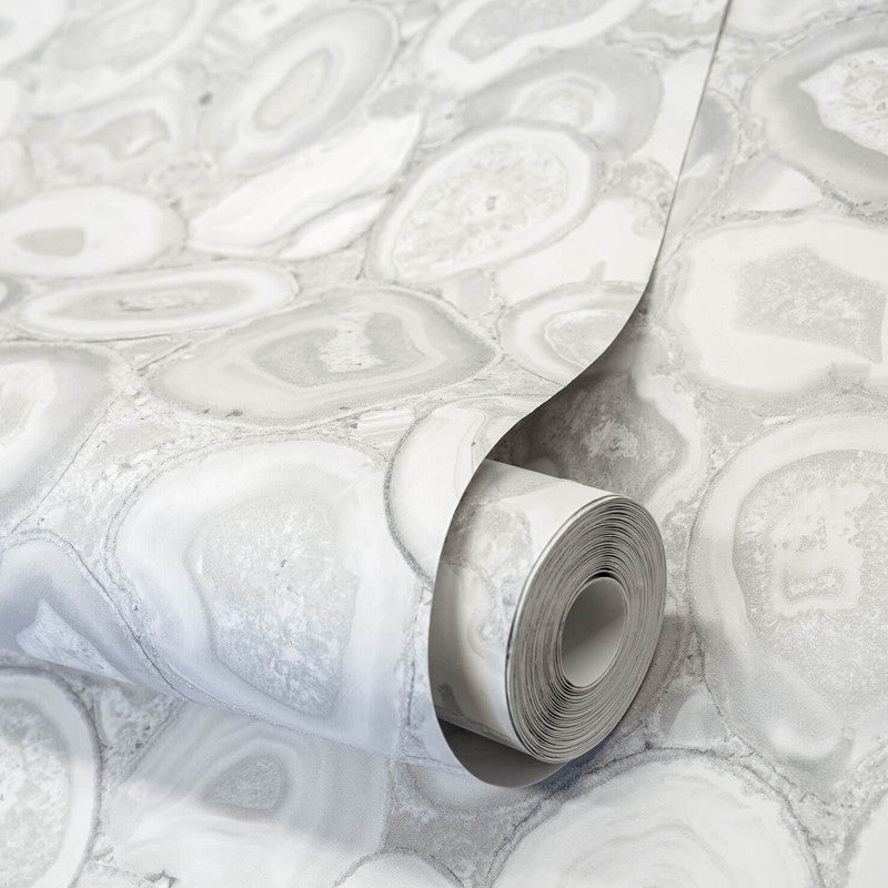 Filo Agate Wallpaper in Sea Salt