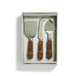 rustic charm bark handle cheese knives set of 3 1