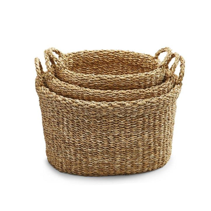 Hand Woven Seagrass Baskets In Various Styles 3