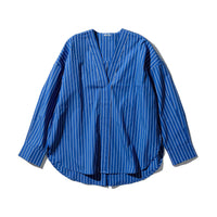 Cotton Stripe Shirt V Neck 2