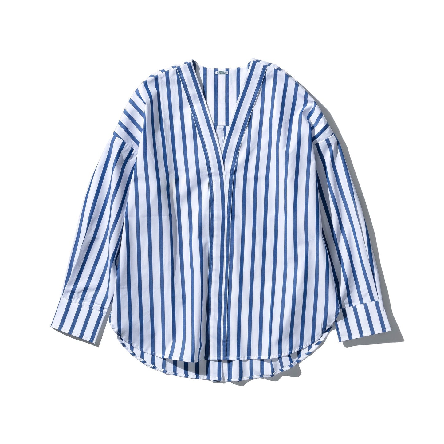 Cotton Stripe Shirt V Neck 3