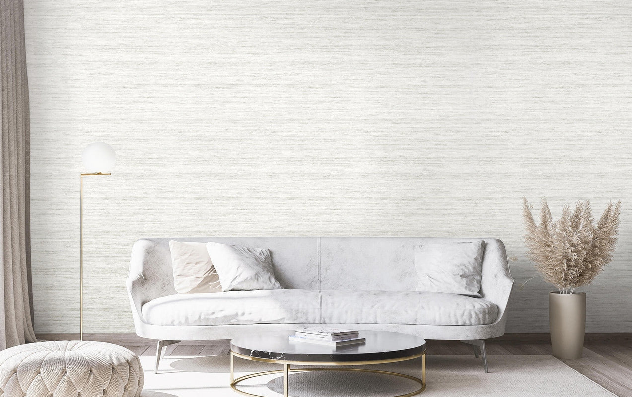 Horizontal Leaf Wallpaper in Beige