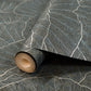 Seashell Wallpaper in Black Blue