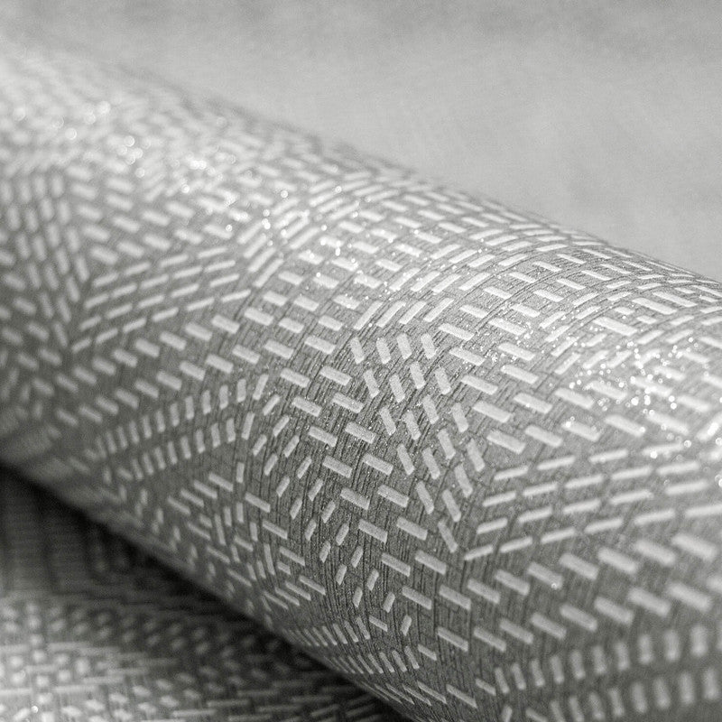 Greek Tile Wallpaper in Grey