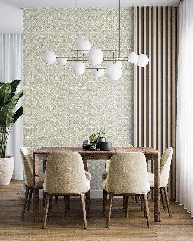 Greek Tile Wallpaper in Beige