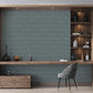 Greek Tile Wallpaper in Black Blue