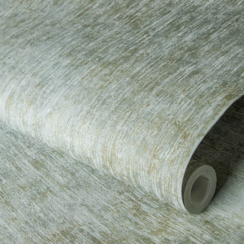 Bark Wallpaper in Grey Green