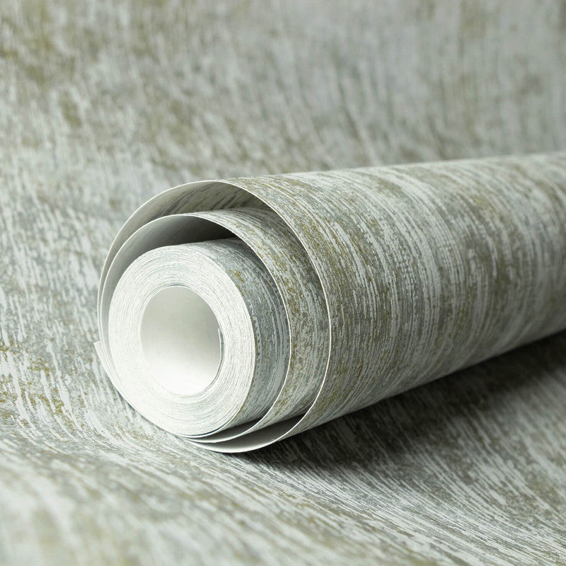 Bark Wallpaper in Grey Green