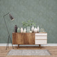Bark Wallpaper in Blue Green