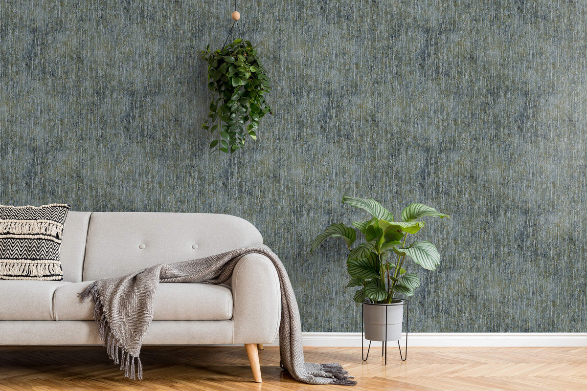 Bark Wallpaper in Dark Blue
