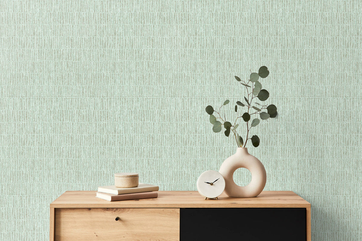 Bamboo Wallpaper in Blue Green